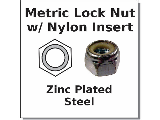 Metric Lock Nuts Nylon Insert Zinc Plated Grade 8.8 (Sizes)