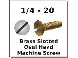 1/4-20 Oval Head Slotted Brass