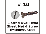 #10 Oval Slotted Sheet Metal Screws