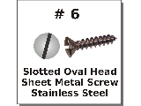 #6 Oval Slotted Sheet Metal Screws