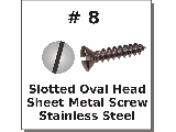 #8 Oval Slotted Sheet Metal Screws