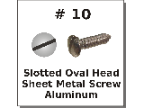 #10 Oval Head Slotted Aluminum