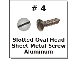 #4 Oval Head Slotted Aluminum