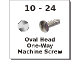 10-24 One Way Head Machine Screws