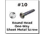 #10 One-Way Head Anti-Theft Screws