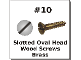 #10 Oval Head Slotted Brass