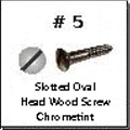 #5 Oval Head Wood Screws Nickel Plated