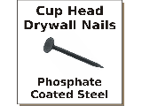 Phosphate Coated Cupped Drywall Nail 1-3/8"