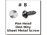 #8 One-Way Pan Head Anti-Theft Screws