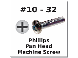 10-32 Pan Head Phillips Machine Screws