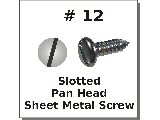 #12 Pan Slotted Sheet Metal Screws