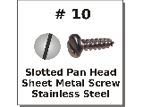 #10 Pan Slotted Sheet Metal Screws