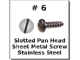 #6 Pan Slotted Sheet Metal Screws