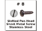 #8 Pan Slotted Sheet Metal Screws