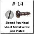 #14 Pan Slotted Sheet Metal Screws