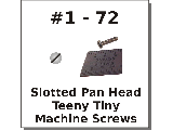 1-72 Pan Slotted Mini Machine Screws