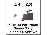 3-48 Pan Slotted Mini Machine Screws