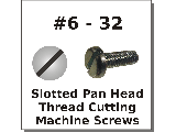 6-32 Pan Slotted Thread Cutting Screws