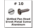 #10 Pan Head Slotted Aluminum