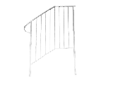 Handrail (1) for 4-Tread Step Aluminum