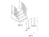 Handrail (1) for 5-Tread Step Aluminum