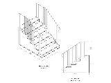 Single Handrail for 6-Tread Step Aluminum