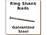 Hot Galv Ring Shank Nail (Sizes 6d to 16d)