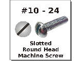 10-24 Round Head Slotted Machine Screws