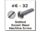 6-32 Round Head Slotted Machine Screws