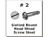 #2 Round Slotted Wood Screws