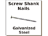 Hot Galv Screw Shank Nail (Sizes 8d to 60d)