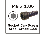 M6 x 1.00 Coarse Metric Socket Head Screw