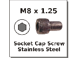 M8 x 1.25 Socket Head Cap Screws Stainless Steel