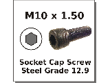 M10 x 1.50 Coarse Metric Socket Head Screw