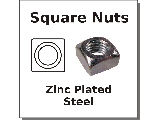 Square Nuts Zinc Plated Steel