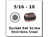 5/16-18 Socket Set Screws Stainless Steel