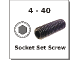 #4-40 Socket Set Screws Alloy Steel Plain Finish