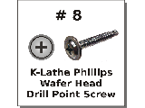 #8 K-Lathe Drill Point Sheet Metal Screws