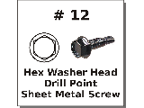 #12 Hex Head Drill Point Sheet Metal Screws