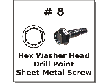 #8 Hex Head Drill Point Sheet Metal Screws