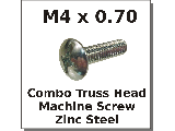 M4 X 0.70 Combo Head Machine Screws