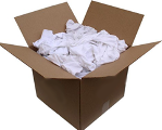 White Cotton T-Shirt Rags 10 Lb Box