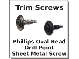 Phillips Drill Point Trim Screws w/ Washer