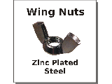 Wing Nuts Zinc Plated Steel